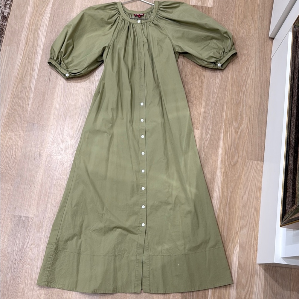 Staud Vicente dress green XS